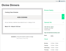Tablet Screenshot of divinedinnerscolumbus.com